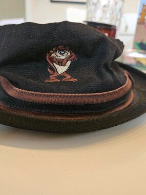 Vintage 1996 Looney Tunes Taz Pork Pie Hat WB Studio Store M